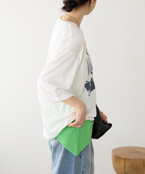 RIVE DROITE（リヴドロワ）の「予約【A・MONN(アモン)】spice Tee（Tシャツ/カットソー・レディース・イエロー/オフホワイト・FREE）」の8枚目の写真