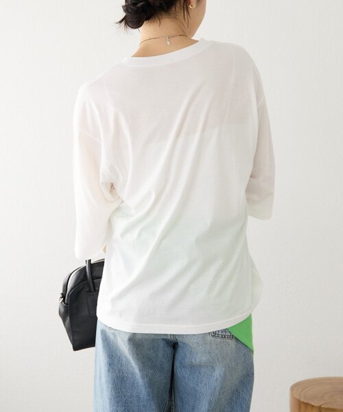 RIVE DROITE（リヴドロワ）の「予約【A・MONN(アモン)】spice Tee（Tシャツ/カットソー・レディース・イエロー/オフホワイト・FREE）」の9枚目の写真