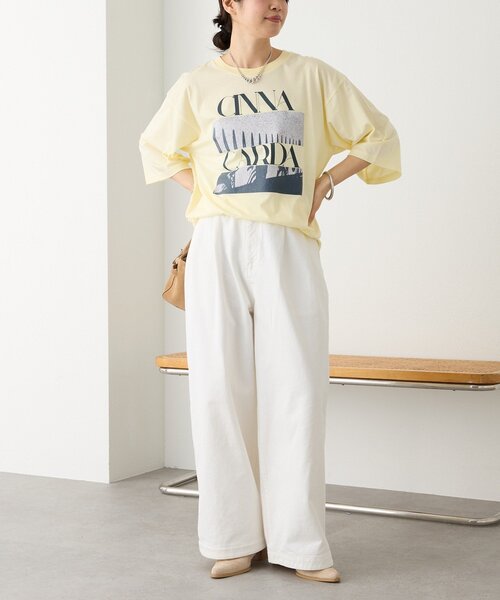 RIVE DROITE（リヴドロワ）の「予約【A・MONN(アモン)】spice Tee（Tシャツ/カットソー・レディース・イエロー/オフホワイト・FREE）」の12枚目の写真