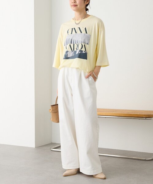 RIVE DROITE（リヴドロワ）の「予約【A・MONN(アモン)】spice Tee（Tシャツ/カットソー・レディース・イエロー/オフホワイト・FREE）」の13枚目の写真