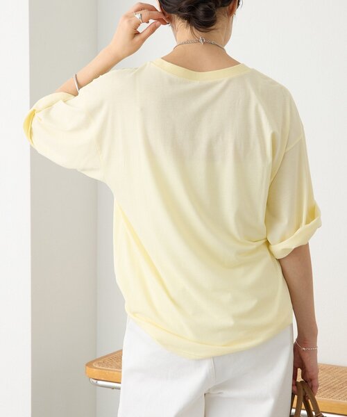 RIVE DROITE（リヴドロワ）の「予約【A・MONN(アモン)】spice Tee（Tシャツ/カットソー・レディース・イエロー/オフホワイト・FREE）」の18枚目の写真