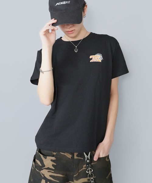 SPINNS（スピンズ）の「スパイダーバックプリント半袖Tシャツ/サガラ刺繍ロゴ/ワンポイント（Tシャツ/カットソー・メンズ・ホワイト/ブラック/ピンク/ウッドランド・ONESIZE）」の10枚目の写真