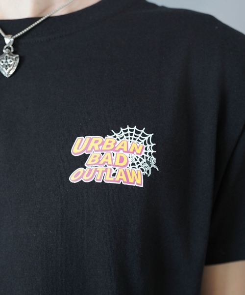SPINNS（スピンズ）の「スパイダーバックプリント半袖Tシャツ/サガラ刺繍ロゴ/ワンポイント（Tシャツ/カットソー・メンズ・ホワイト/ブラック/ピンク/ウッドランド・ONESIZE）」の12枚目の写真
