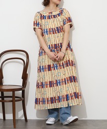 kilki（キルキー）の「kilki　ドットアンドストライププリントワンピース 半袖（ワンピース）」