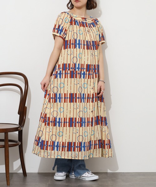 KILKI(キルキー)の「kilki ドットアンドストライププリントワンピース 半袖(ワンピース・レディース・ブルー系その他/ベージュ系その他・ONESIZE)」の19枚目の写真