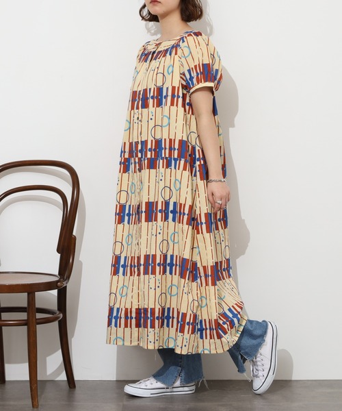 KILKI(キルキー)の「kilki ドットアンドストライププリントワンピース 半袖(ワンピース・レディース・ブルー系その他/ベージュ系その他・ONESIZE)」の20枚目の写真