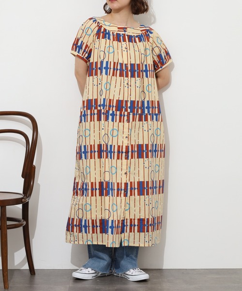 KILKI(キルキー)の「kilki ドットアンドストライププリントワンピース 半袖(ワンピース・レディース・ブルー系その他/ベージュ系その他・ONESIZE)」の21枚目の写真