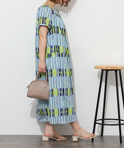 KILKI(キルキー)の「kilki ドットアンドストライププリントワンピース 半袖(ワンピース・レディース・ブルー系その他/ベージュ系その他・ONESIZE)」の17枚目の写真