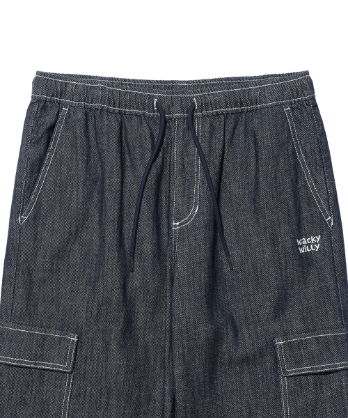 Wacky WiLLy(ワッキーウィリー)の「イージーデニムストレートカーゴパンツインディゴ(デニムパンツ・レディース・その他・SMALL/MEDIUM/LARGE/X-LARGE)」の4枚目の写真