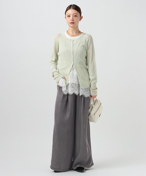 BAYFLOW（ベイフロー）の「[しなやかな素材感]サマーデニムワイドパンツ（デニムパンツ・レディース・サックスブルー/インディゴブルー/ブラック・SMALL/MEDIUM）」の17枚目の写真