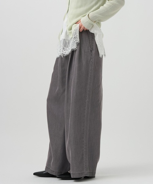 BAYFLOW（ベイフロー）の「[しなやかな素材感]サマーデニムワイドパンツ（デニムパンツ・レディース・サックスブルー/インディゴブルー/ブラック・SMALL/MEDIUM）」の21枚目の写真