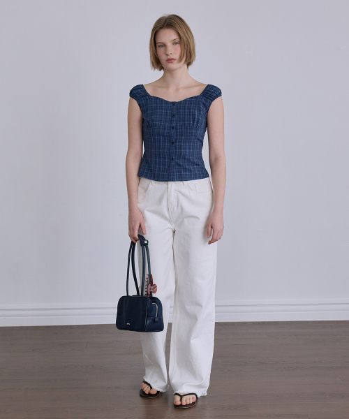 AFTERHOURS（アフターアワーズ）の「SQUARE TOTE BAG (NAVY)（トートバッグ・レディース・その他・FREE）」の5枚目の写真
