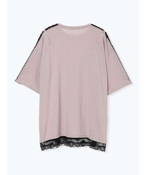 NOEMIE（ノエミー）の「病みうさレースホック肩ジップTシャツ（Tシャツ/カットソー・レディース・ブラック/ピンク・M）」の12枚目の写真
