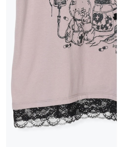 NOEMIE（ノエミー）の「病みうさレースホック肩ジップTシャツ（Tシャツ/カットソー・レディース・ブラック/ピンク・M）」の15枚目の写真