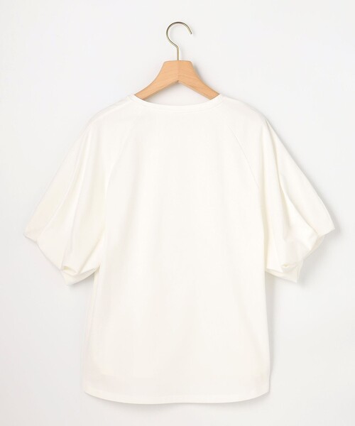 組曲 L(クミキョク オオキイサイズ)の「プレーティング天竺 バルーンスリーブカットソー(Tシャツ/カットソー・レディース・ホワイト系/ブラック系/ライトグレー系・5/6/7)」の5枚目の写真