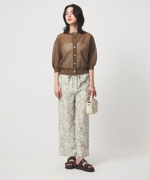green label relaxing(グリーンレーベルリラクシング)の「シアー カーディガン ニット ウォッシャブル(カーディガン/ボレロ・レディース・レッド/ブラウン/ブラック/ナチュラル・FREE)」の18枚目の写真