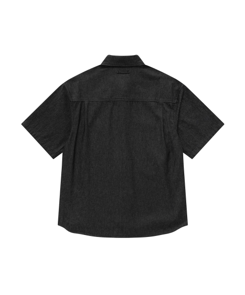 COVERNAT(カバーナット)の「ワークデニムハーフシャツブラック(シャツ/ブラウス・レディース・その他・X-SMALL/SMALL/MEDIUM/LARGE/X-LARGE/XX-LARGE)」の2枚目の写真