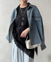裾レースアシメTEE