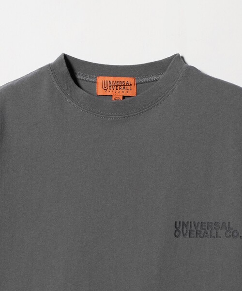 UNIVERSAL OVERALL(ユニバーサルオーバーオール)の「【別注】<UNIVERSAL OVERALL>ロゴ Tシャツ / キッズ 100cm-130cm(Tシャツ/カットソー・キッズ・グレー系/ブラック・S(120-130cm)/XS(100-110cm))」の4枚目の写真