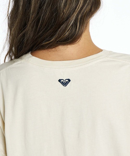 ROXY(ロキシー)の「ROXY/ロキシー 半袖 Tシャツ ロゴ アップリケ カットオフ SUNVIBES RST262033(Tシャツ/カットソー・レディース・ベージュ/ネイビー/ホワイト・L/M)」の11枚目の写真