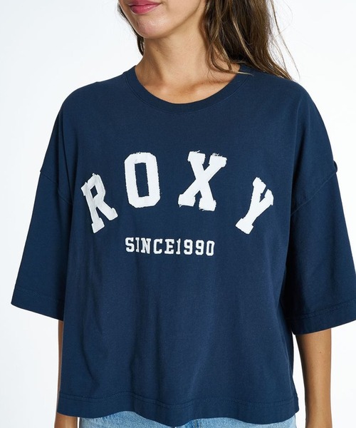 ROXY(ロキシー)の「ROXY/ロキシー 半袖 Tシャツ ロゴ アップリケ カットオフ SUNVIBES RST262033(Tシャツ/カットソー・レディース・ベージュ/ネイビー/ホワイト・L/M)」の14枚目の写真