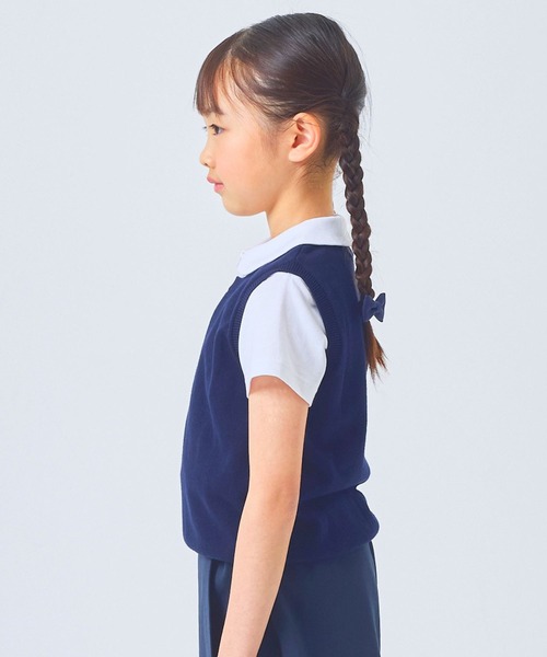 CHOPIN(ショパン)の「【 お受験 冠婚葬祭 】クルーネックコットンベスト(90~130cm)(ベスト・キッズ・ネイビー・130cm/120cm/110cm/100cm/90cm)」の6枚目の写真
