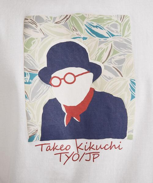 TAKEO KIKUCHI(タケオキクチ)の「ポートレートアートTシャツ(Tシャツ/カットソー・メンズ・ホワイト/グリーン系/ネイビー/オレンジ・04/03/02/01)」の10枚目の写真