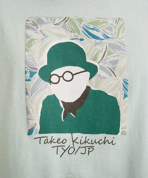 TAKEO KIKUCHI(タケオキクチ)の「ポートレートアートTシャツ(Tシャツ/カットソー・メンズ・ホワイト/グリーン系/ネイビー/オレンジ・04/03/02/01)」の14枚目の写真