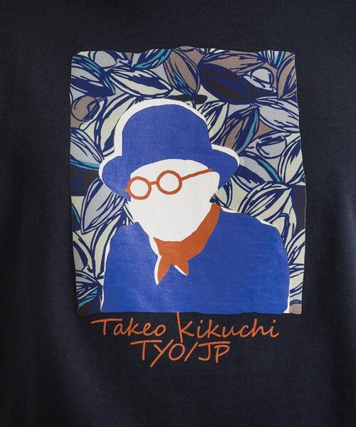 TAKEO KIKUCHI(タケオキクチ)の「ポートレートアートTシャツ(Tシャツ/カットソー・メンズ・ホワイト/グリーン系/ネイビー/オレンジ・04/03/02/01)」の18枚目の写真
