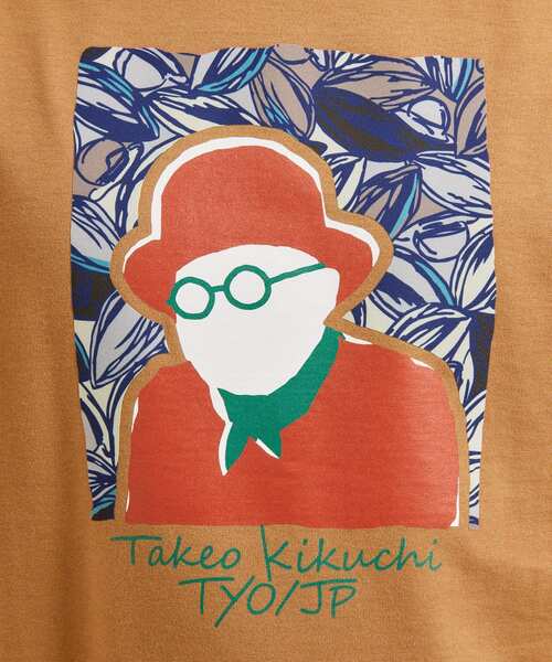 TAKEO KIKUCHI(タケオキクチ)の「ポートレートアートTシャツ(Tシャツ/カットソー・メンズ・ホワイト/グリーン系/ネイビー/オレンジ・04/03/02/01)」の22枚目の写真