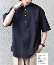 SHIPS any(�V�b�v�X �G�j�B)��SHIPS any:�q�ڐG�⊴/�X�g���b�`�r360° THE CIRCLE STRETCH ���l�� �~�b�N�X �o���h�J���[ �v���I�[�o�[ �V���c(�Z�b�g�A�b�v�Ή�)��(�V���c/�u���E�X)