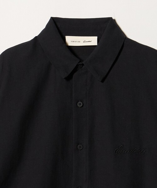 FOG ESSENTIALS(エフオージーエッセンシャルズ)の「<FEAR OF GOD ESSENTIALS>BUTTON UP シャツ(シャツ/ブラウス・メンズ・オフホワイト/ブラック・M/S/XS)」の4枚目の写真