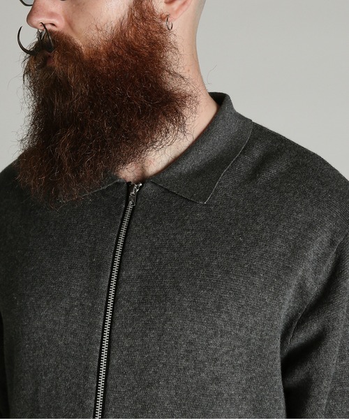 Schott(ショット)の「Schott/ショット/ZIP CARDIGAN/ジップ カーディガン(カーディガン/ボレロ・メンズ・ブラウン/チャコール・L/XL/M)」の3枚目の写真