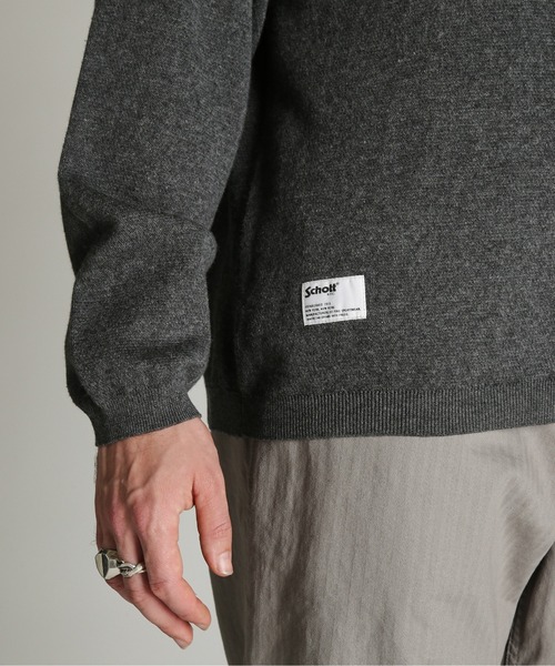 Schott(ショット)の「Schott/ショット/ZIP CARDIGAN/ジップ カーディガン(カーディガン/ボレロ・メンズ・ブラウン/チャコール・L/XL/M)」の5枚目の写真