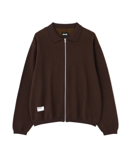Schott(ショット)の「Schott/ショット/ZIP CARDIGAN/ジップ カーディガン(カーディガン/ボレロ・メンズ・ブラウン/チャコール・L/XL/M)」の11枚目の写真