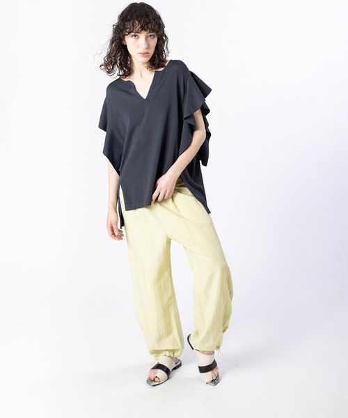 OSMOSIS(オズモーシス)の「ドロストヘムサイドタックパンツ(その他パンツ・レディース・ピンク/ライトグリーン/ブラック・ONE SIZE)」の19枚目の写真