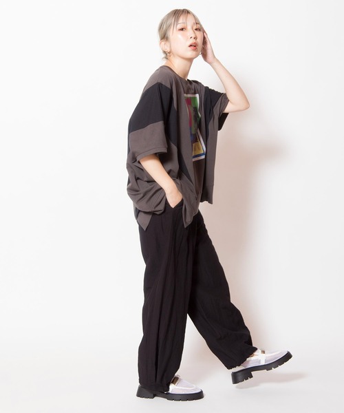 OSMOSIS(オズモーシス)の「ドロストヘムサイドタックパンツ(その他パンツ・レディース・ピンク/ライトグリーン/ブラック・ONE SIZE)」の14枚目の写真