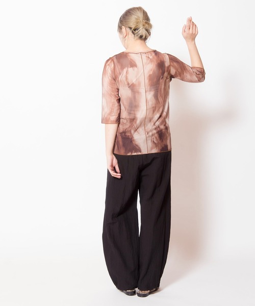 OSMOSIS(オズモーシス)の「ドロストヘムサイドタックパンツ(その他パンツ・レディース・ピンク/ライトグリーン/ブラック・ONE SIZE)」の11枚目の写真