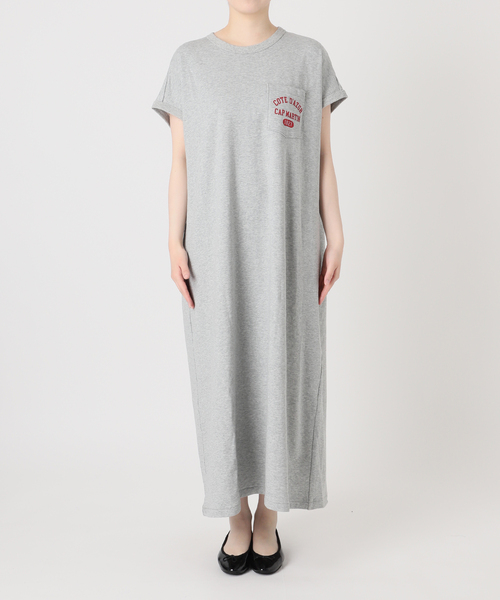 IENA(イエナ)の「BLACK ミニ裏毛ロングワンピース(ワンピース・レディース・ライトグレー・38/36)」の7枚目の写真