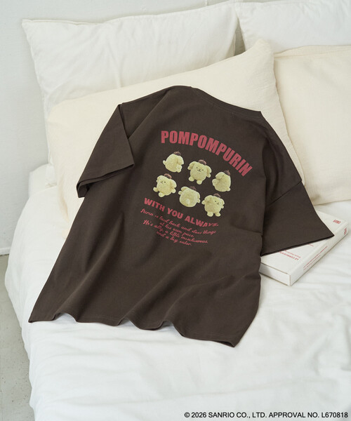 FREAK'S STORE(フリークスストア)の「限定展開 別注/ポムポムプリン バックプリント 半袖 Tシャツ(Tシャツ/カットソー・レディース・ブラウン/イエロー・フリ-)」の5枚目の写真