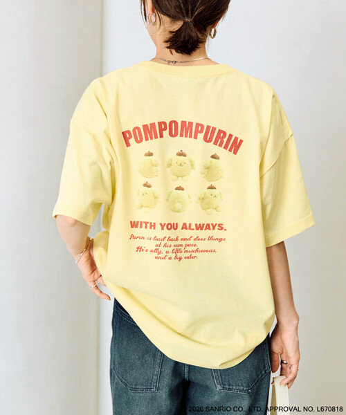 FREAK'S STORE(フリークスストア)の「限定展開 別注/ポムポムプリン バックプリント 半袖 Tシャツ(Tシャツ/カットソー・レディース・ブラウン/イエロー・フリ-)」の7枚目の写真