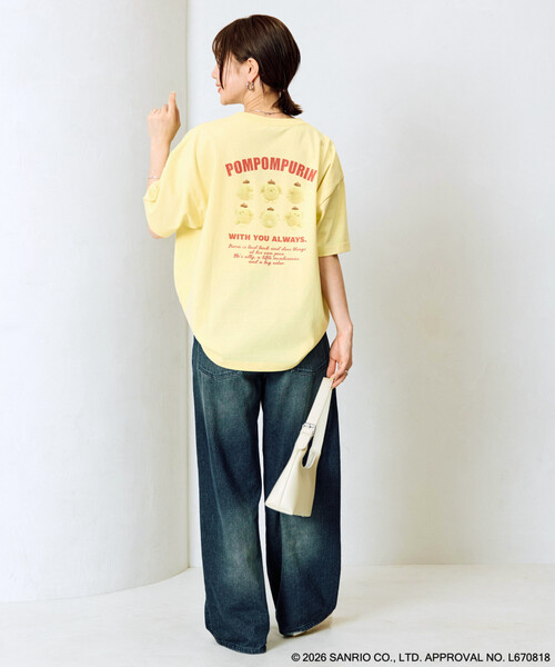 FREAK'S STORE(フリークスストア)の「限定展開 別注/ポムポムプリン バックプリント 半袖 Tシャツ(Tシャツ/カットソー・レディース・ブラウン/イエロー・フリ-)」の10枚目の写真