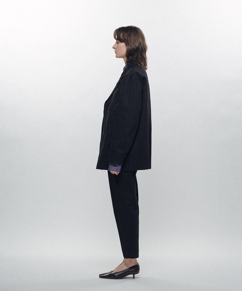 KEISUKEYOSHIDA(ケイスケヨシダ)の「Cotton Twill Jacket(テーラードジャケット・レディース・ブラック/グレー/パープル・L/M)」の5枚目の写真