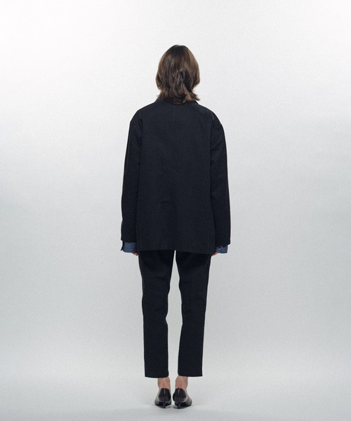 KEISUKEYOSHIDA(ケイスケヨシダ)の「Cotton Twill Jacket(テーラードジャケット・レディース・ブラック/グレー/パープル・L/M)」の6枚目の写真