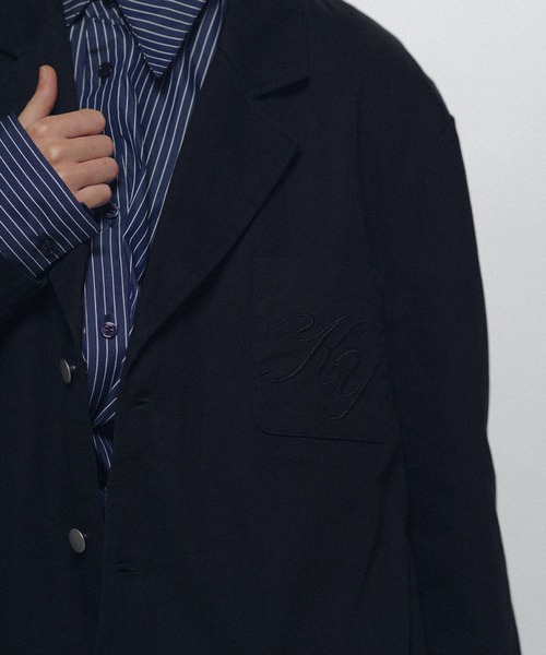 KEISUKEYOSHIDA(ケイスケヨシダ)の「Cotton Twill Jacket(テーラードジャケット・レディース・ブラック/グレー/パープル・L/M)」の7枚目の写真