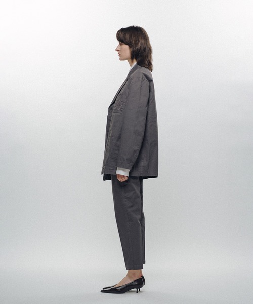 KEISUKEYOSHIDA(ケイスケヨシダ)の「Cotton Twill Jacket(テーラードジャケット・レディース・ブラック/グレー/パープル・L/M)」の11枚目の写真