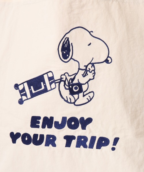 SNOOPY(スヌーピー)の「SNOOPY スヌーピー トートバッグ enjoy your trip(トートバッグ・レディース・ブルー/ホワイト・FREE)」の4枚目の写真