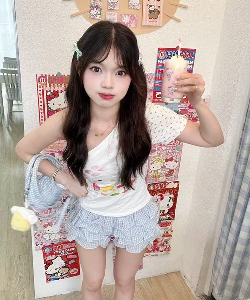 AsheKsha(アシクシャ)の「ケーキスカート(スカート・レディース・ブルー・M)」の4枚目の写真