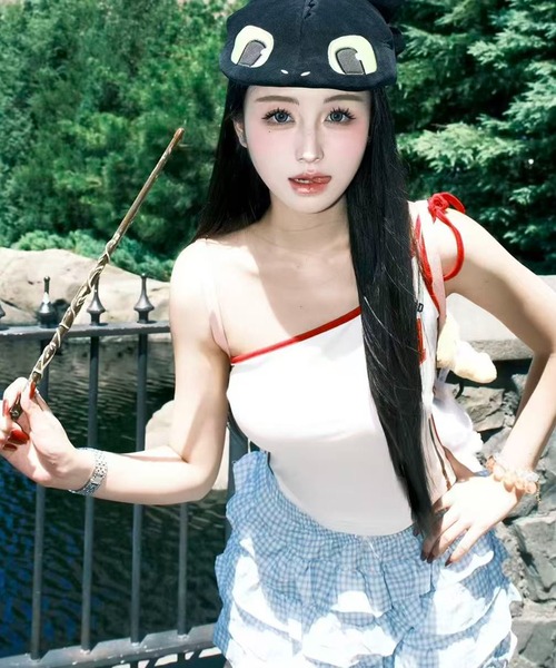 AsheKsha(アシクシャ)の「ケーキスカート(スカート・レディース・ブルー・M)」の5枚目の写真