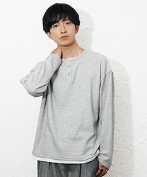 【MinoriTY】ダブルヘンリーロングTシャツ メンズ 春服 夏服 ユニセックス